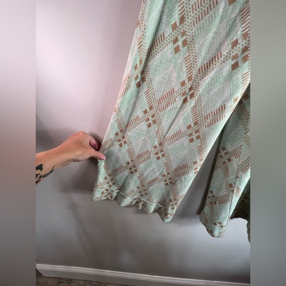 Vintage Poylester Wide Leg Flare 70’s High Waist Trouser Bell Bottom Pants U556 - Picture 3 of 4